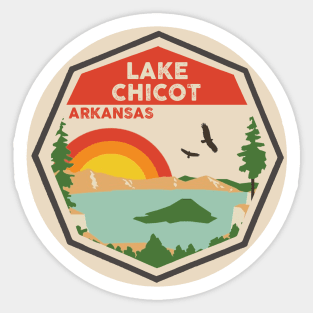 Lake Chicot Arkansas Colorful Scene Sticker